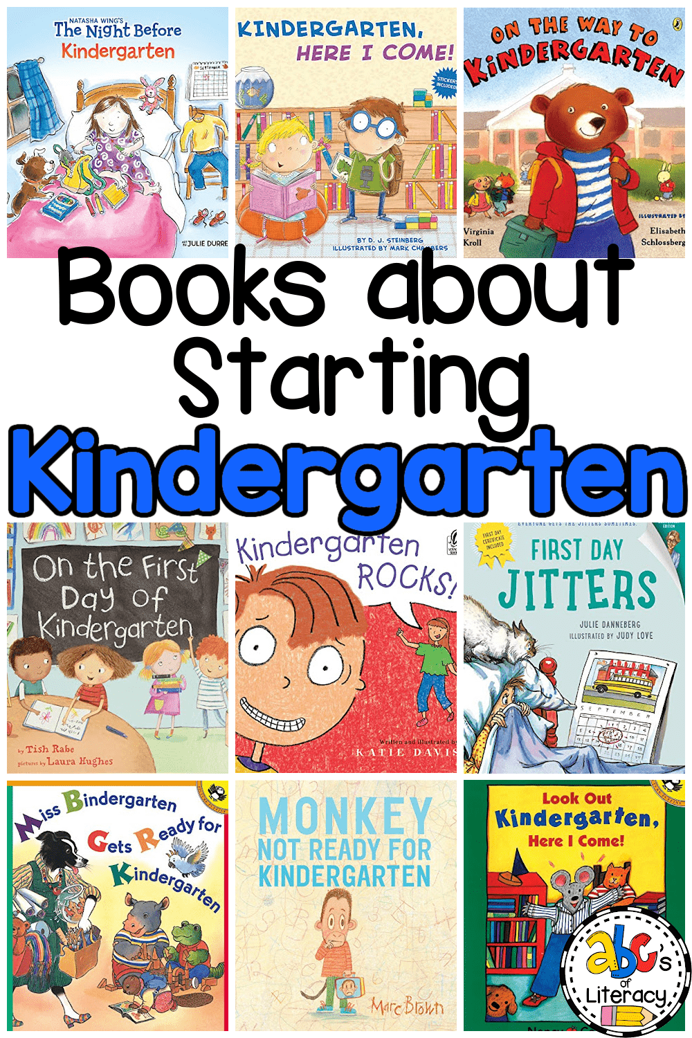 Picture books about starting kindergarten to read aloud to kindergarteners before going to the first day of school. kindergarten books to read
