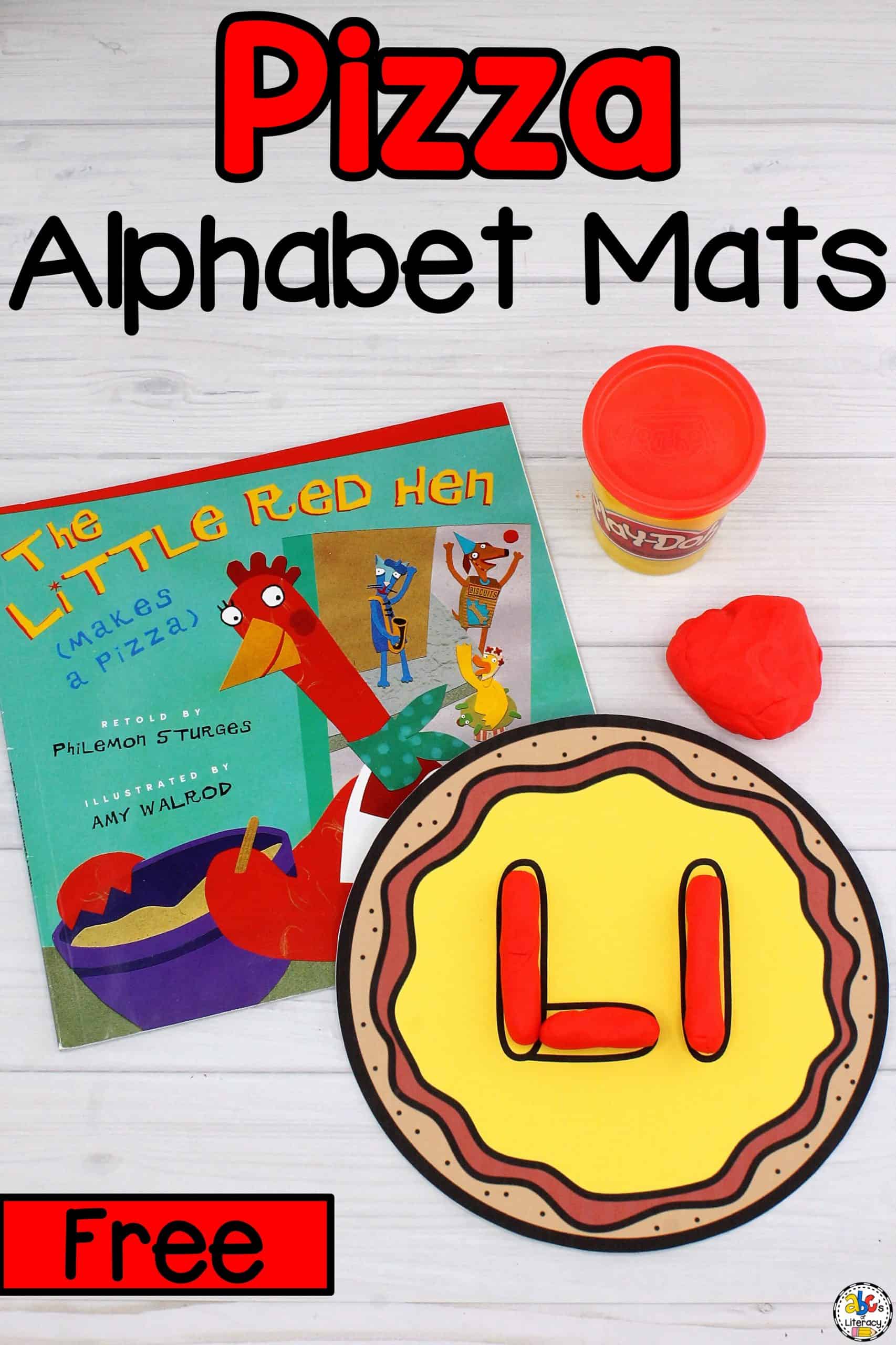 Pizza Alphabet Play Dough Mats