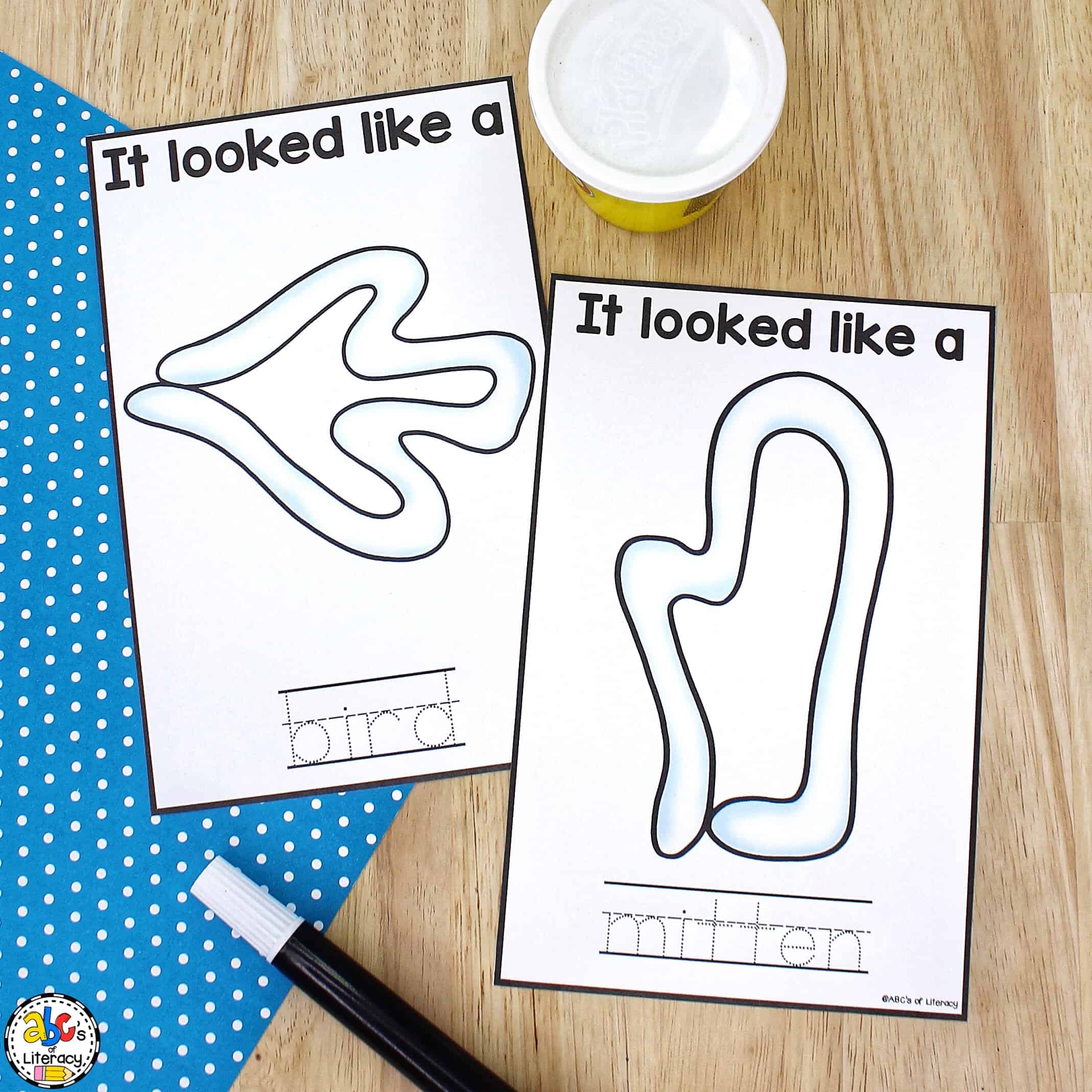 Spilt Milk Play Dough Mats