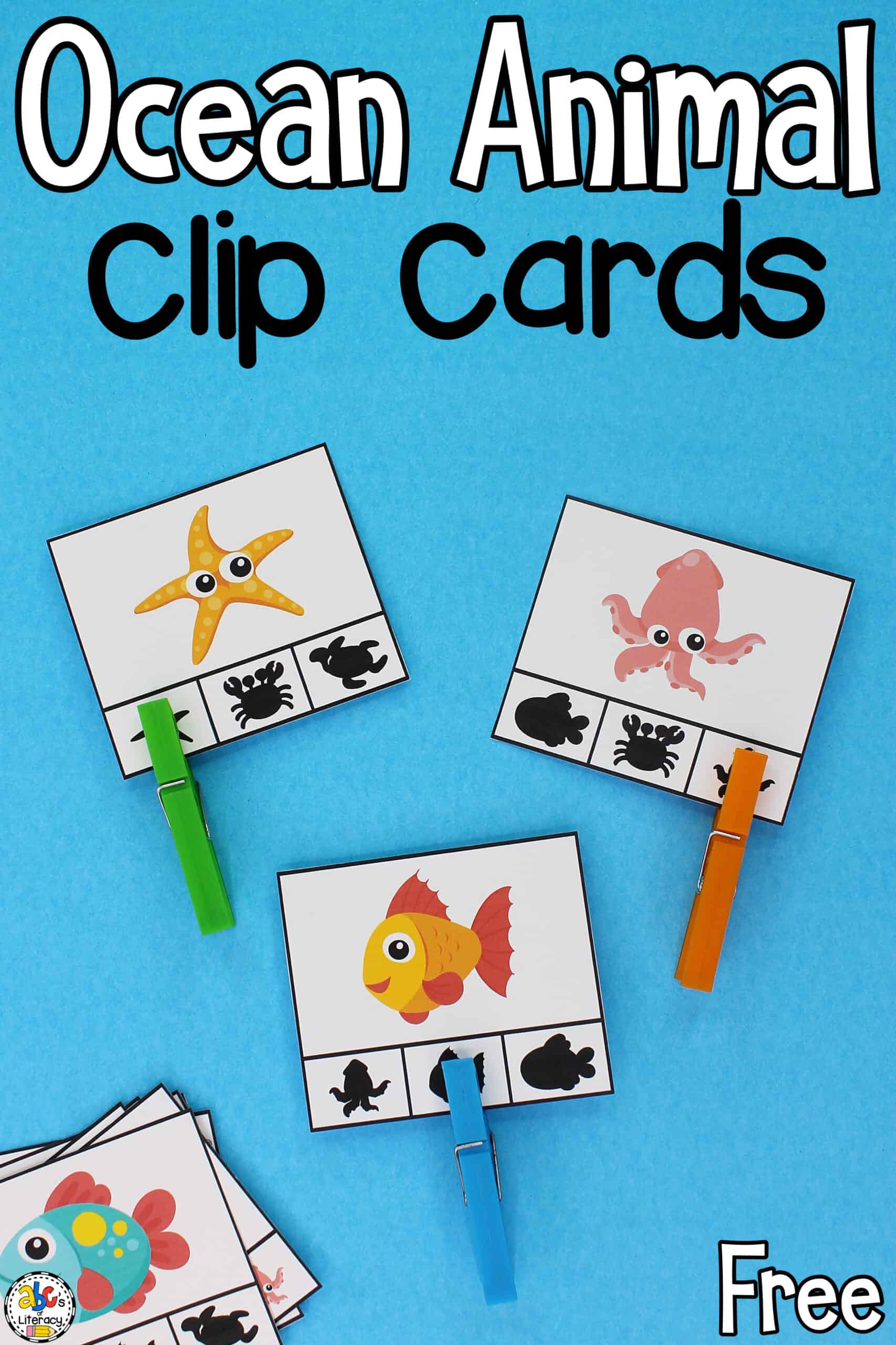 These free printable Ocean Visual Discrimination Clip Cards are a fun way to develop their visual discrimination and fine motor skills. Free Printable Clip Cards