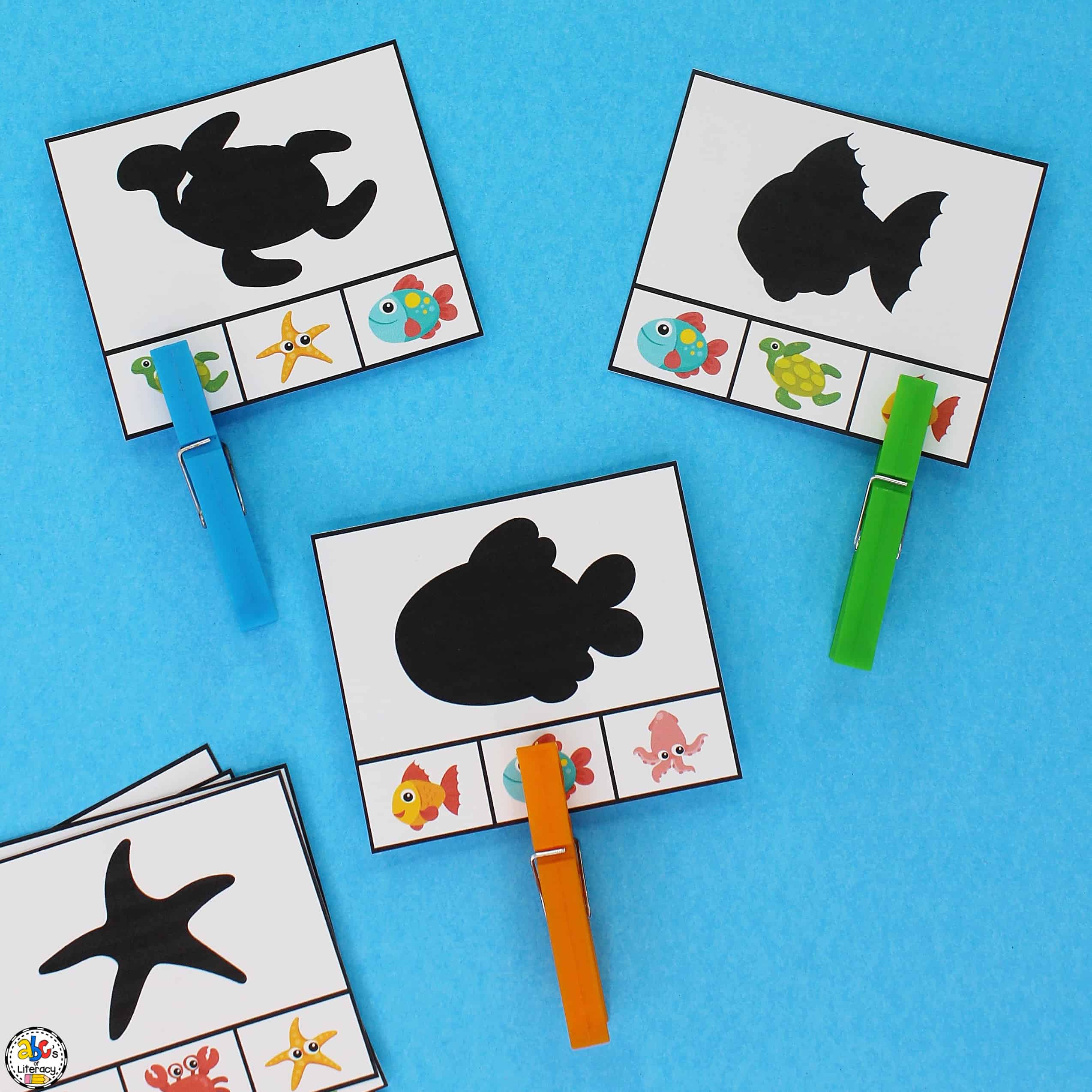 These free printable Ocean Visual Discrimination Clip Cards are a fun way to develop their visual discrimination and fine motor skills. Visual Discrimination Activity