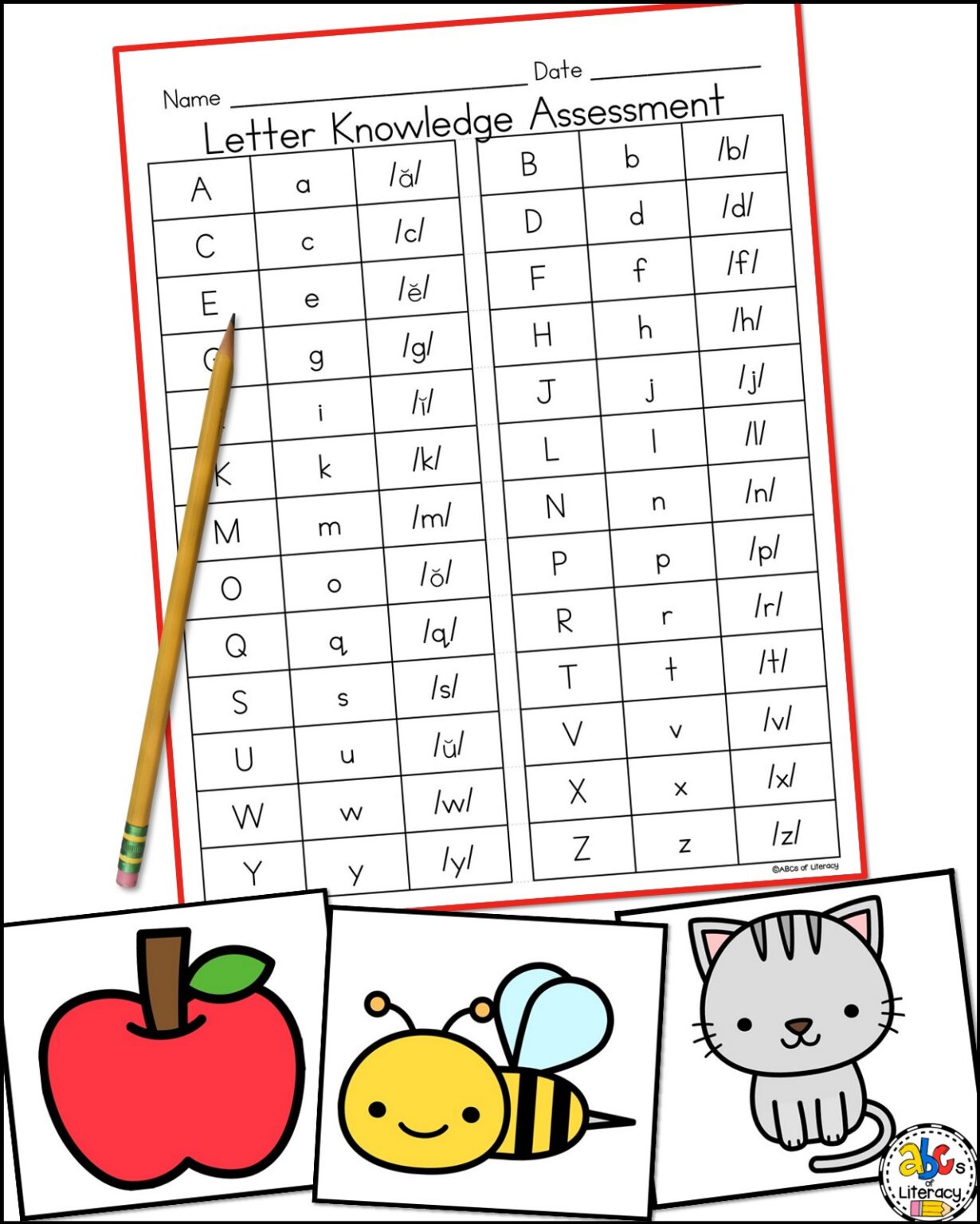 Letter Classification Practice Sound & Letter Knowledge Assessment Recording Sheets