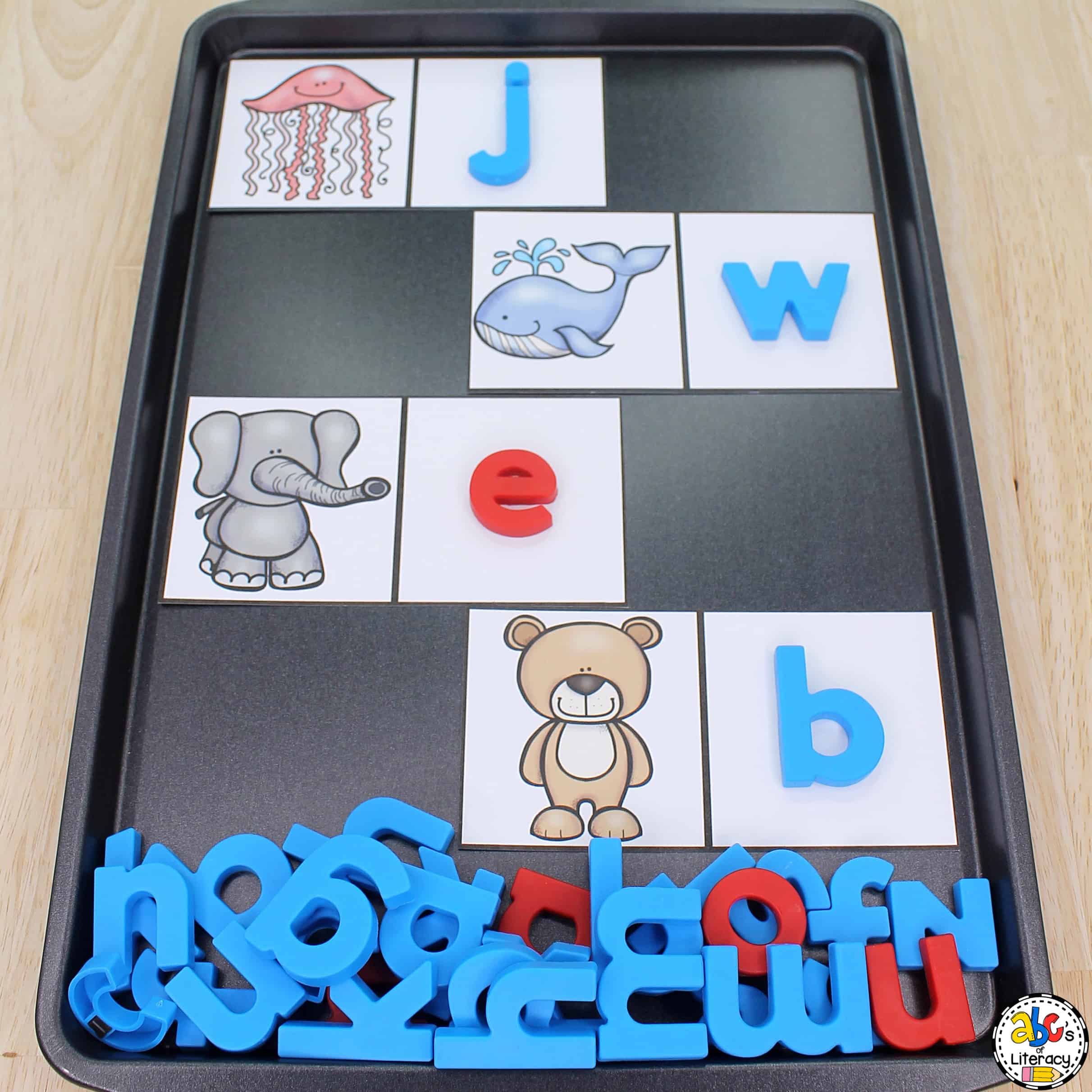 This Magnetic Letter Beginning Sounds Activity is a fun resource for pre-readers and beginning readers to practice identifying initial sounds! Magnetic Letter Beginning Sounds Activity