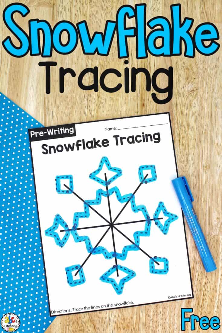 Snowflake Tracing Worksheets for Pre-Writers