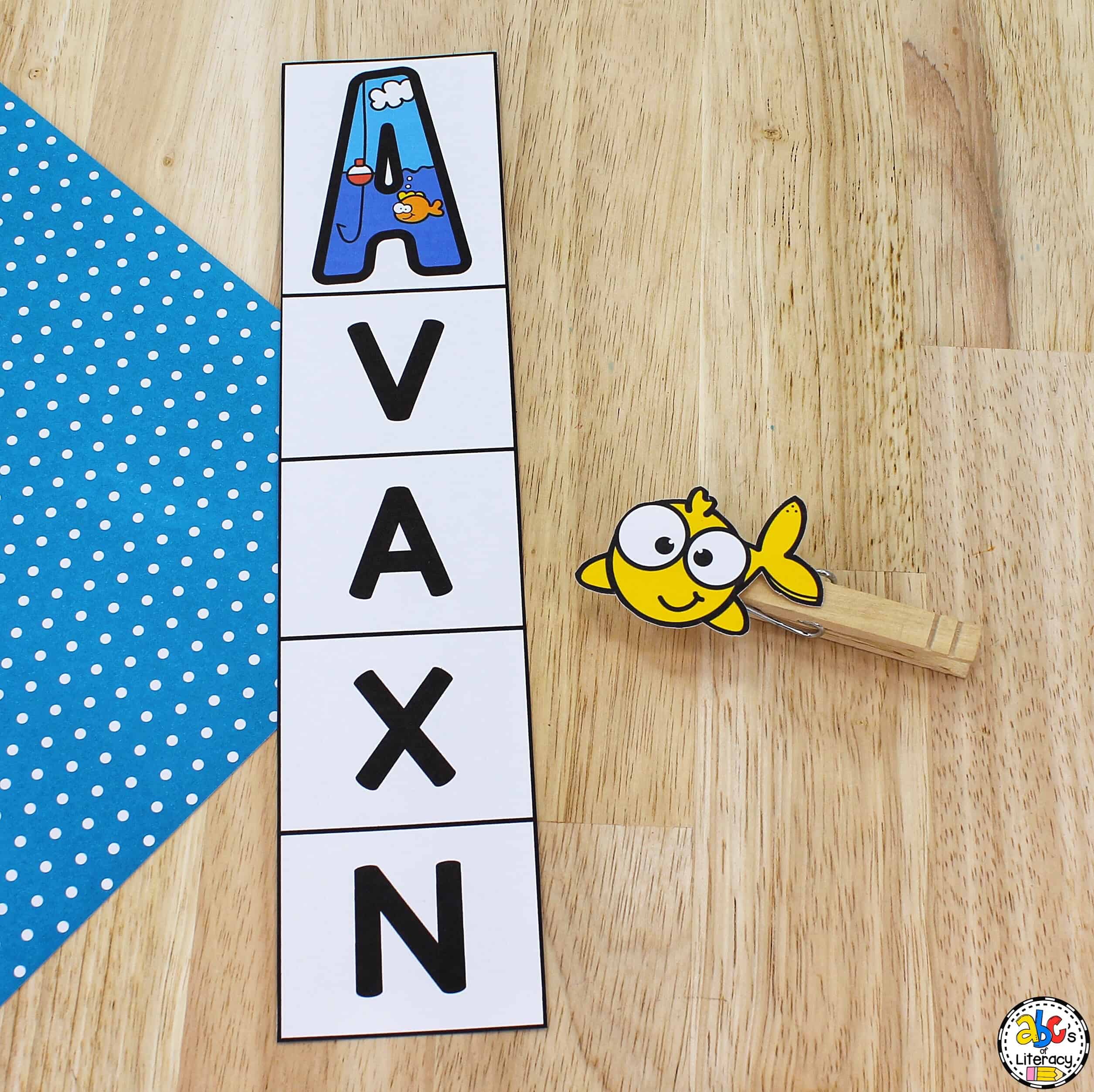 Your preschoolers are going to get "hooked" on learning the ABC's with these free printable Fishing Alphabet Clip Cards! Letter Match Activity