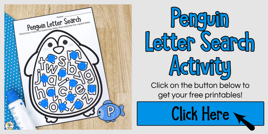 Penguin Letter Search Sign Up - ABCs of Literacy