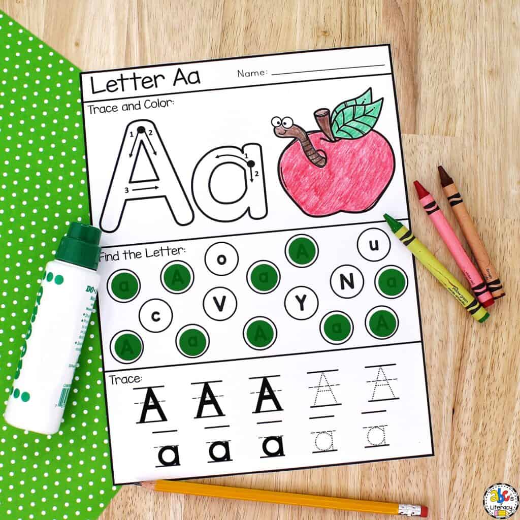 With these letter recognition worksheets, your preschoolers will work on letter recognition, formation, beginning sounds, and more. letter recognition activity