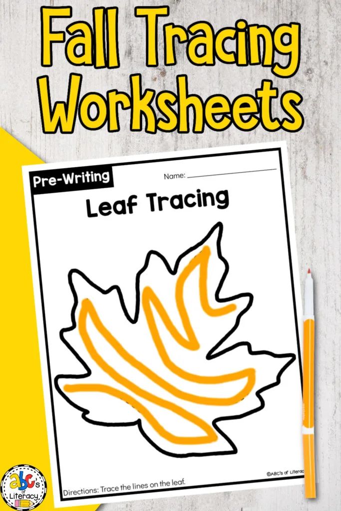 Fall Tracing Worksheets ABC s Of Literacy Fall Tracing Worksheets ABC s Of Literacy