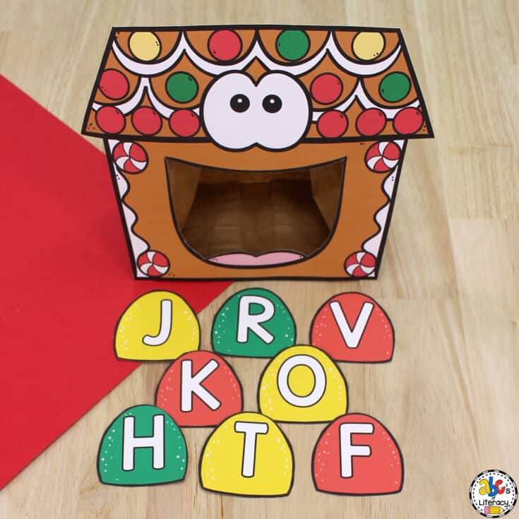 Gingerbread House Letter Recognition Activity