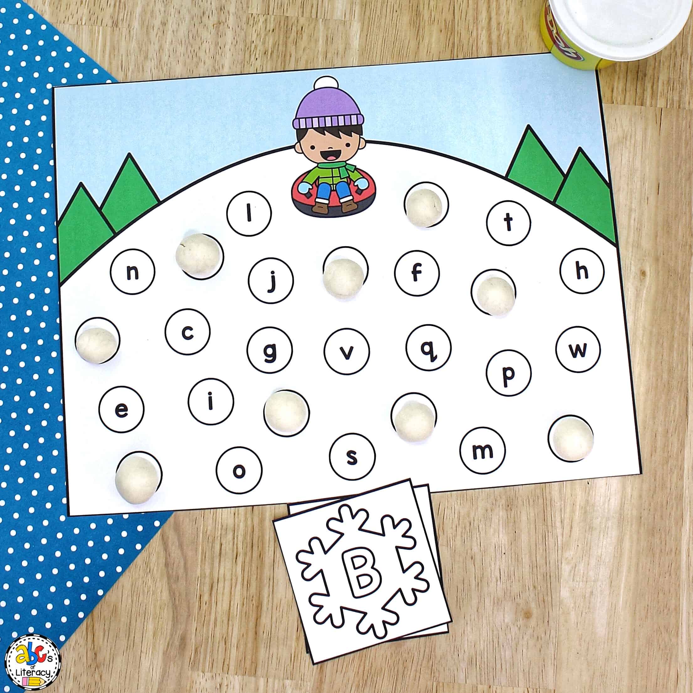 Sledding Letter Find Activity