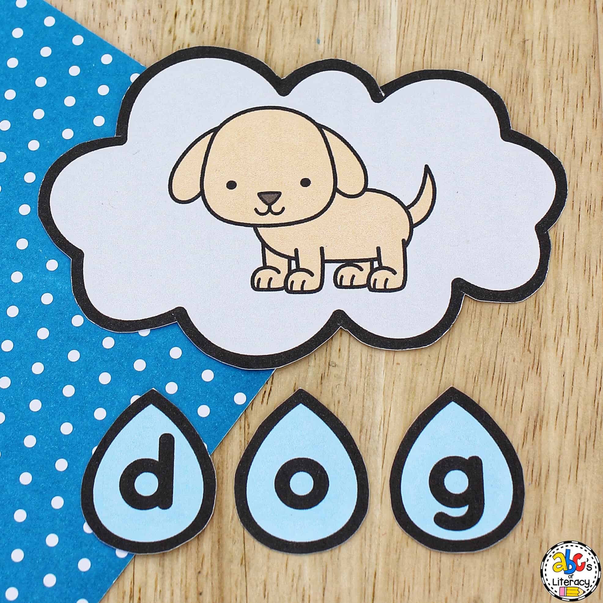 Rain CVC Words Activity