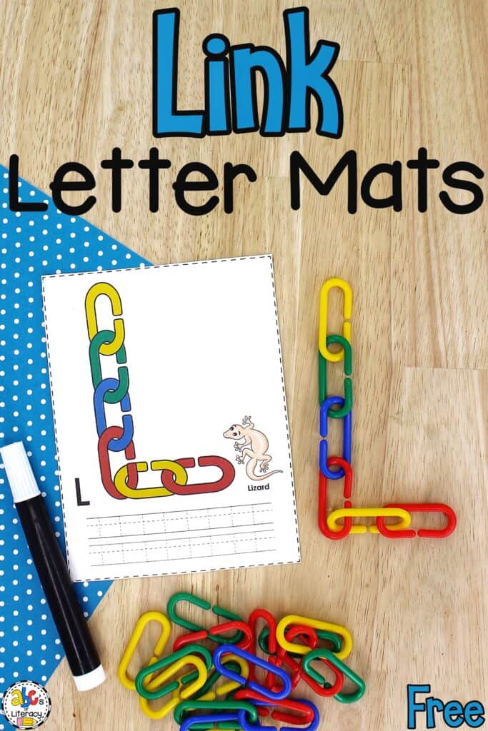 With these low-prep, free printable Link Capital Letter Mats, kids will work on letter recognition, letter tracing, and fine motor skills. Learning the ABC's