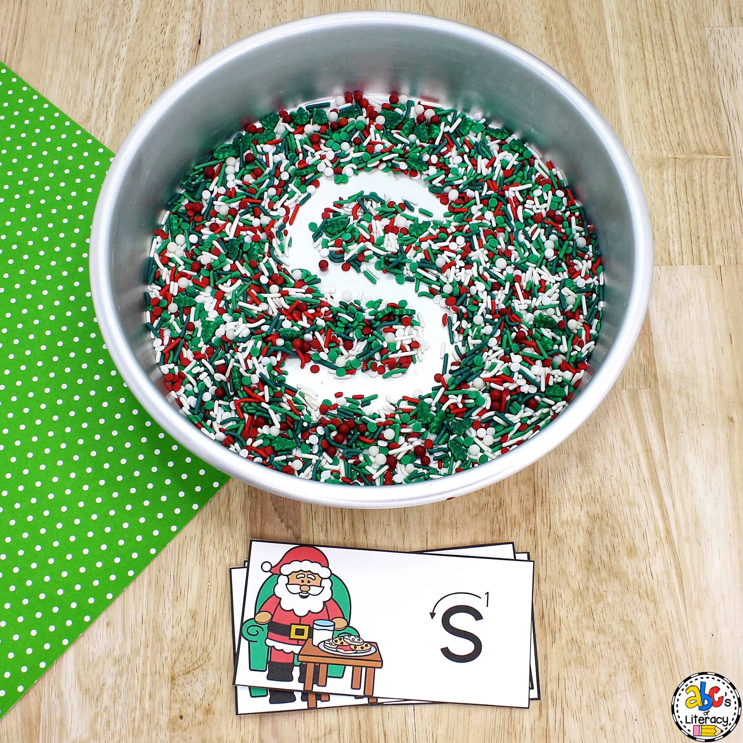 Christmas Cookie Alphabet Writing Tray