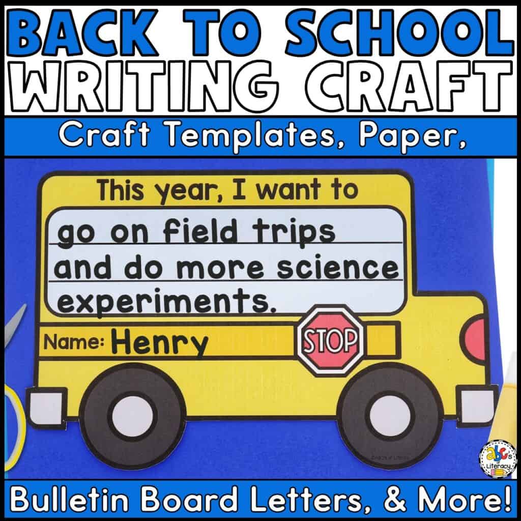 back to school writing craft