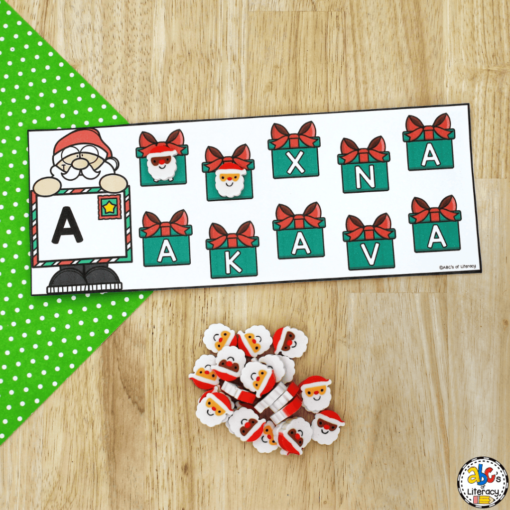 Santa Find the Letter Activity 